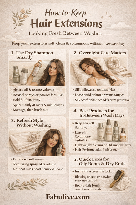 How to Keep Hair Extensions Looking Fresh Between Washes