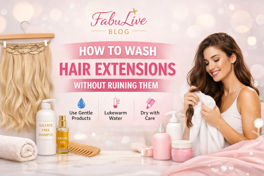 How to Wash Hair Extensions Without Ruining Them