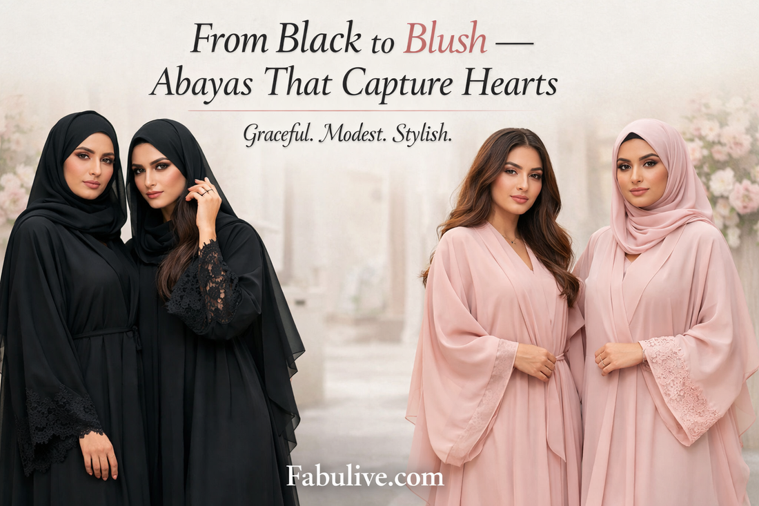 From Black to Blush: Abayas That Capture Hearts