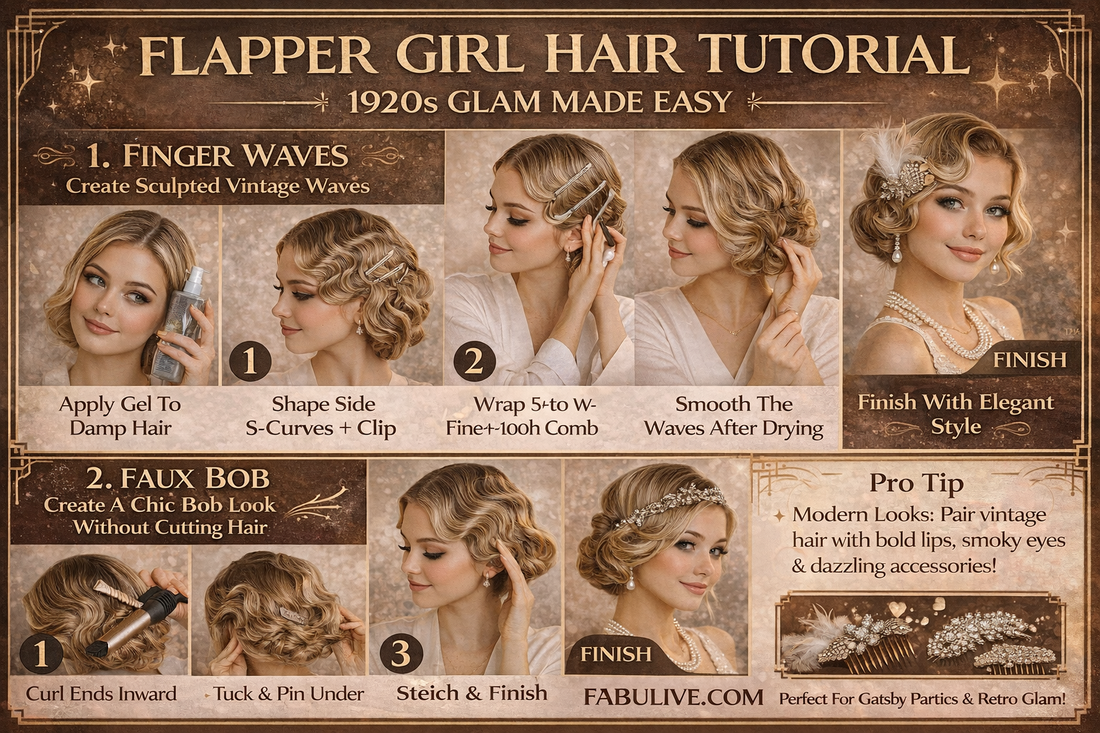 Flapper Girl Hair Tutorial: 1920s Glam Made Easy