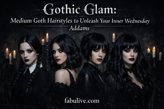 Gothic Glam: Medium Goth Hairstyles to Unleash Your Inner Wednesday Addams
