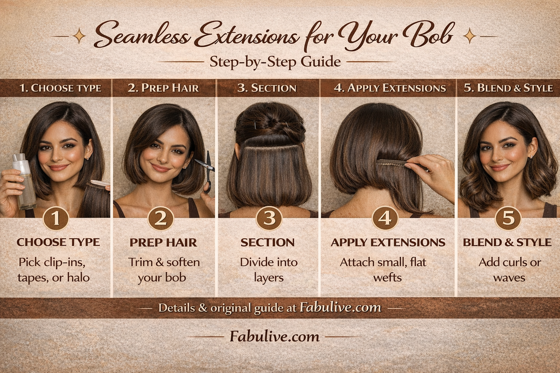 How to Add Hair Extensions to a Bob Haircut Without Looking Awkward