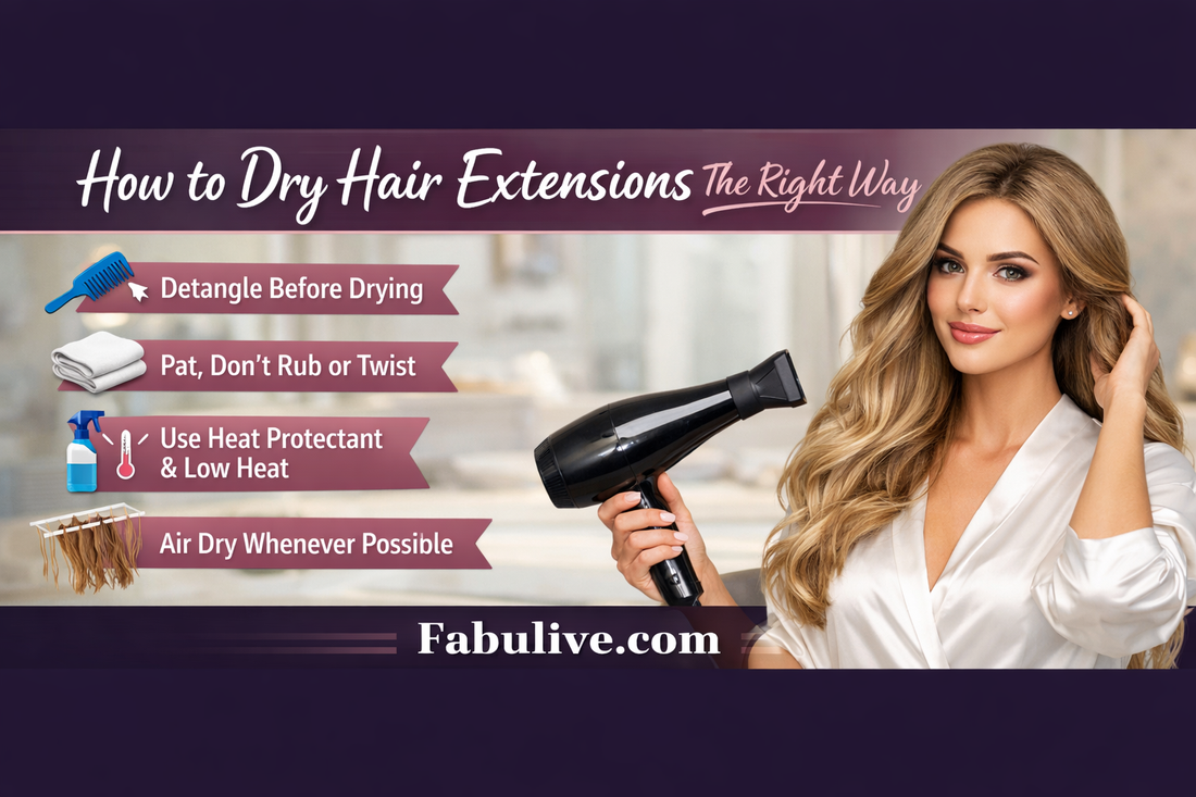 How to Dry Hair Extensions the Right Way to Keep Them Looking Fresh