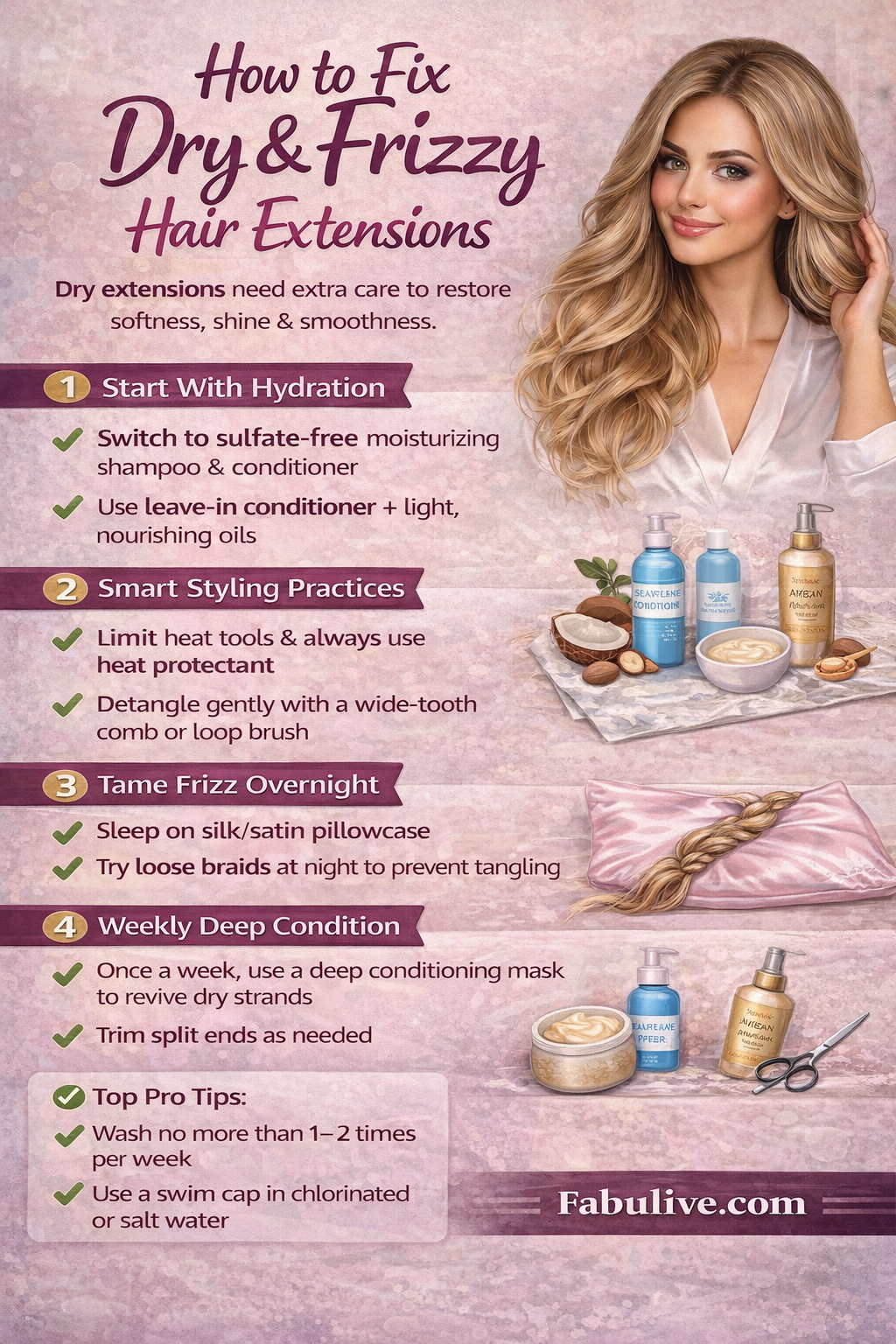 How to Fix Dry and Frizzy Hair Extensions