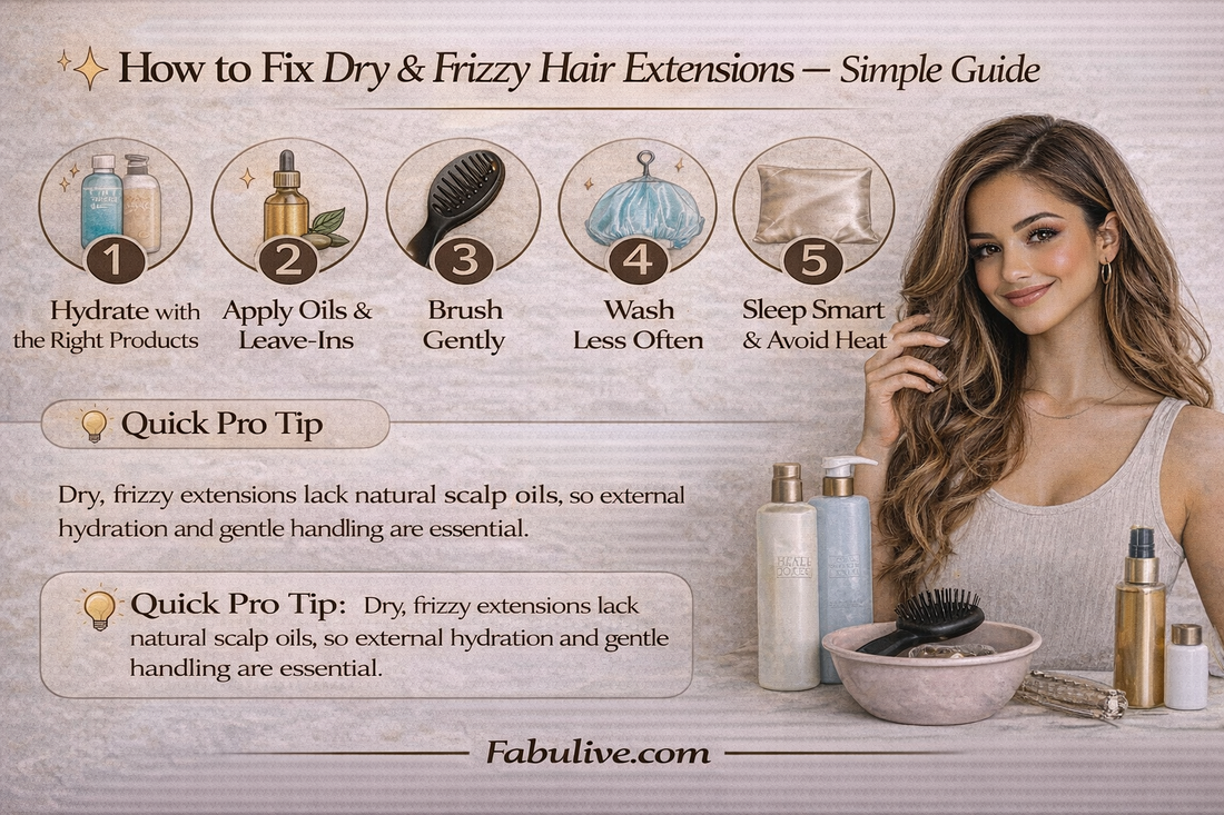 How to Fix Dry & Frizzy Hair Extensions – A Complete Guide