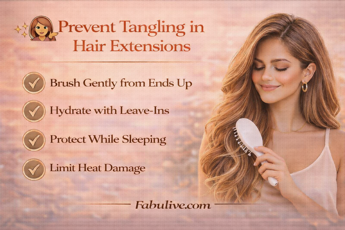 How to Prevent Tangling in Hair Extensions