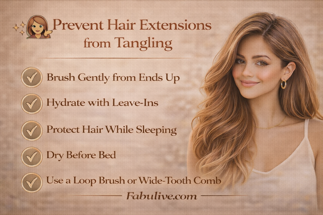 How to Prevent Your Hair Extensions from Tangling
