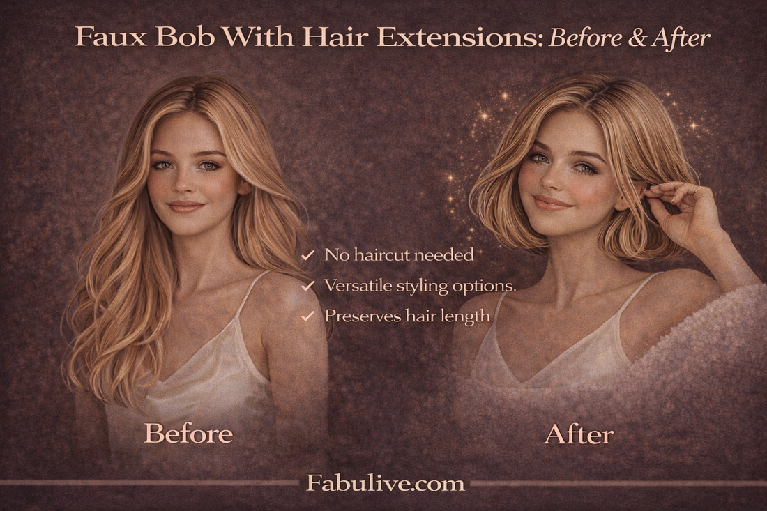 How to Style a Faux Bob with Hair Extensions