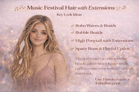 How to Style Hair Extensions for a Music Festival