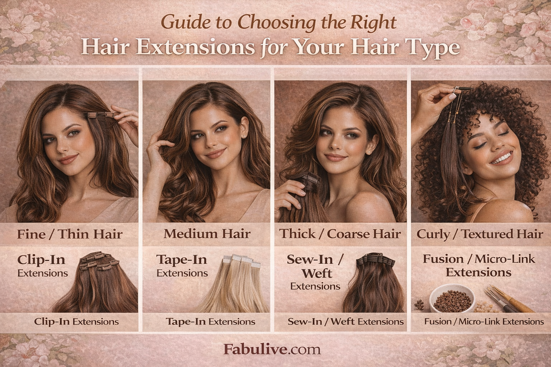The Ultimate Guide to Choosing the Perfect Hair Extensions for Your Hair Type