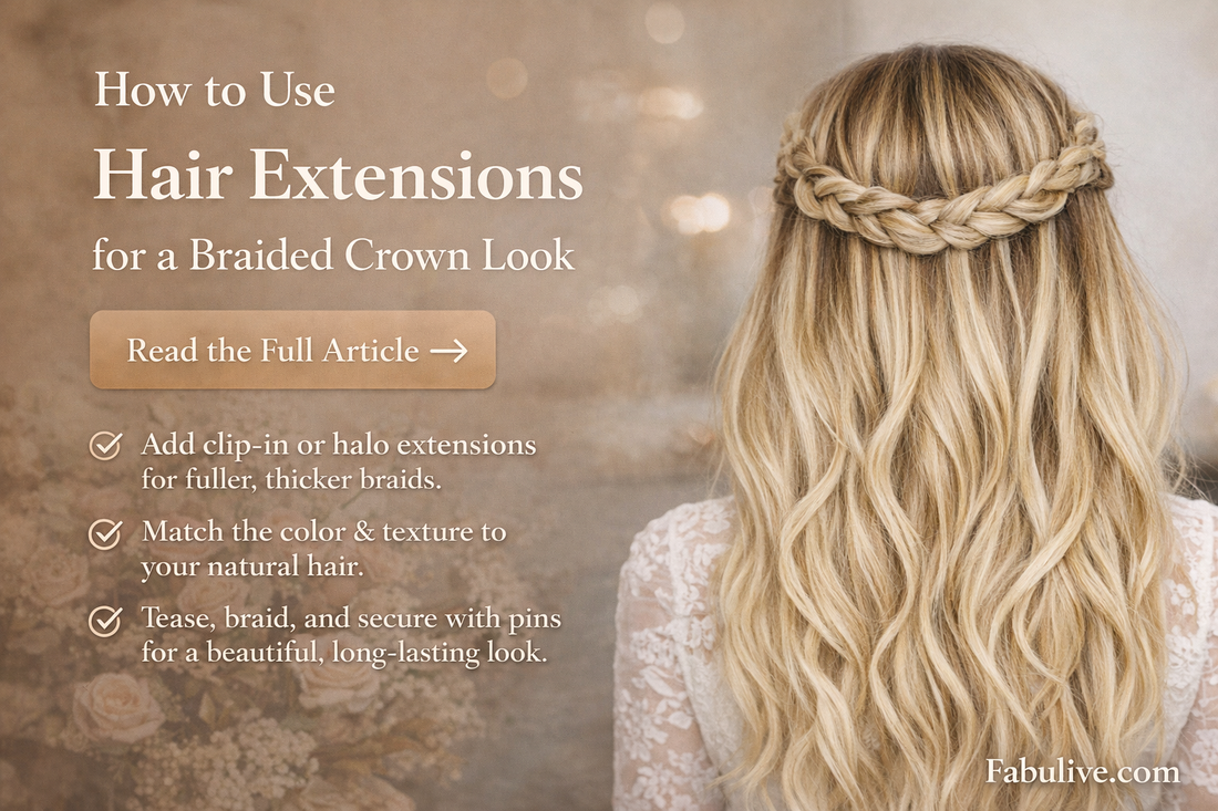 How to Use Hair Extensions for a Braided Crown Look