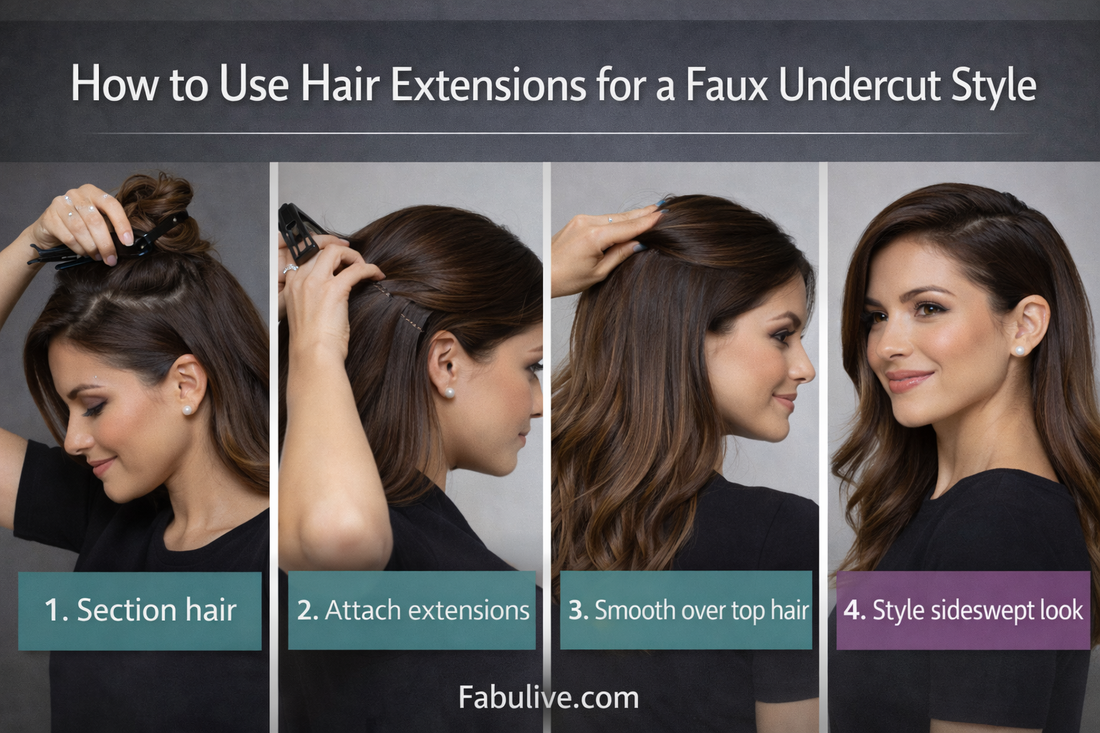 How to Use Hair Extensions for a Faux Undercut Style