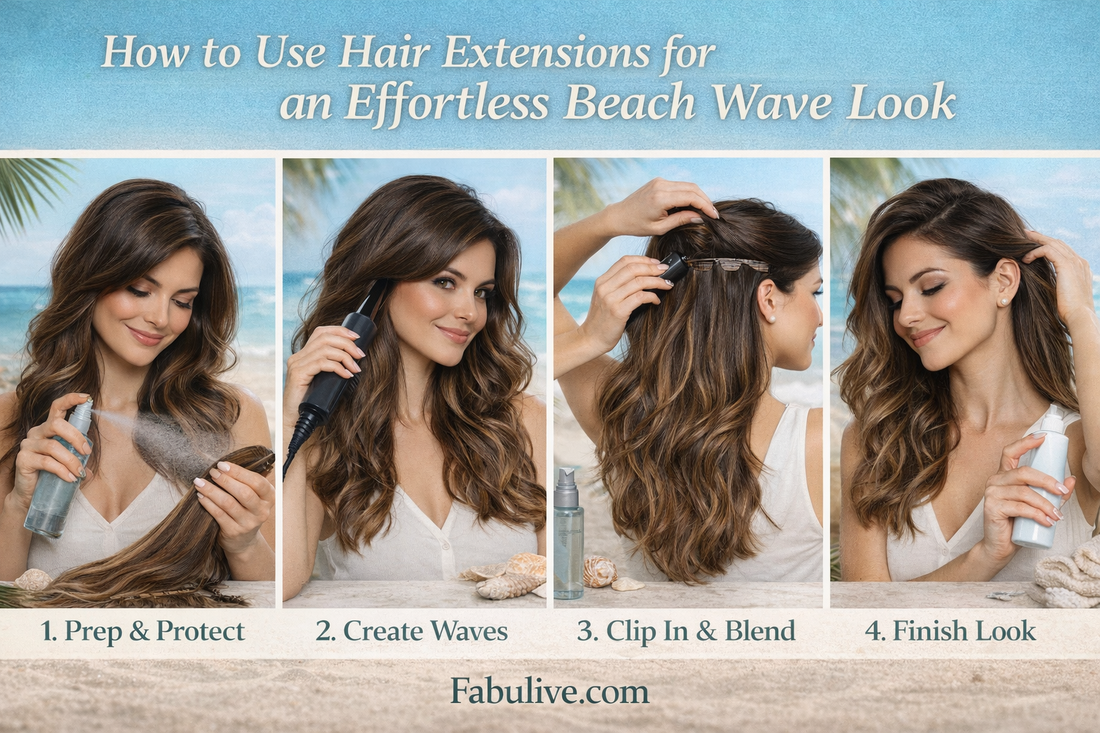 How to Use Hair Extensions for an Effortless Beach Wave Look