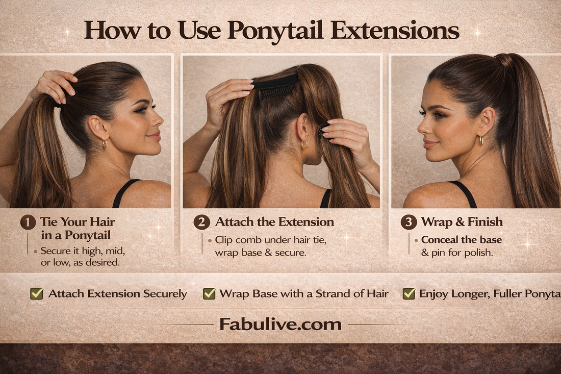 How to use Ponytail Extensions