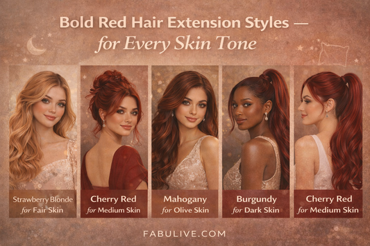 The Boldest Red Hair Extension Styles for Every Skin Tone