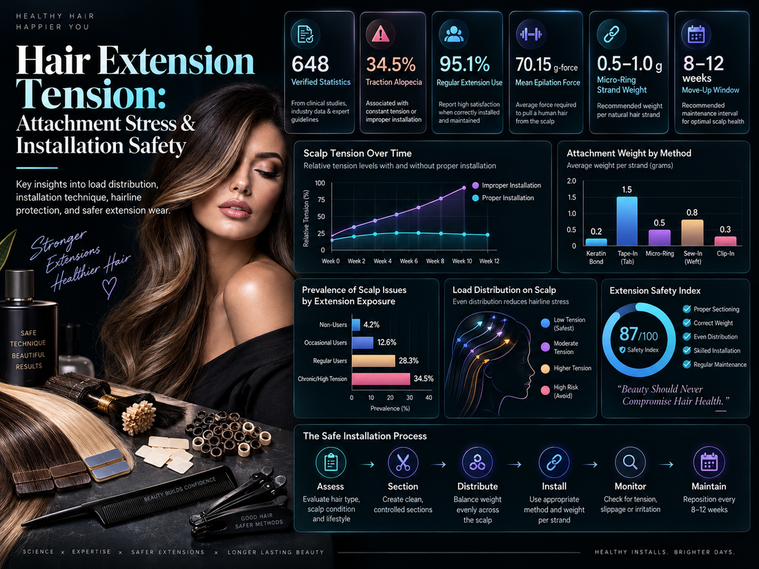 Hair Extension Tension: Attachment Stress & Installation Safety
