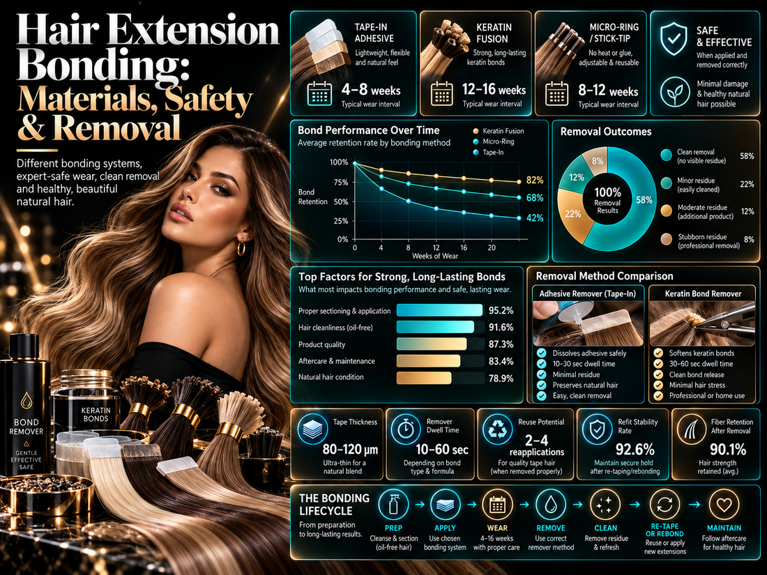 Hair Extension Bonding: Materials, Safety & Removal