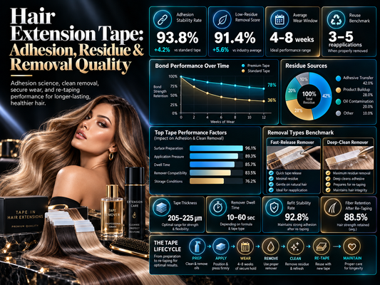 Hair Extension Tape: Adhesion, Residue & Removal Quality