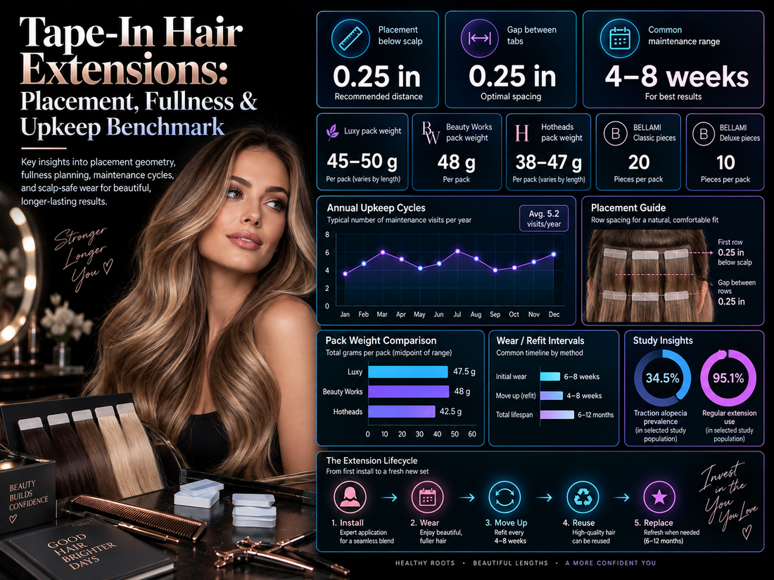 Tape-In Hair Extensions: Placement, Fullness & Upkeep Benchmark