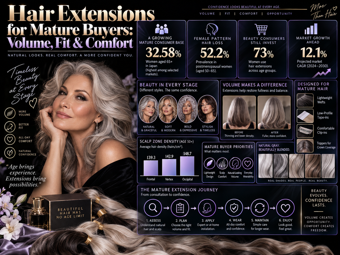 Hair Extensions for Mature Buyers: Volume, Fit &amp; Comfort