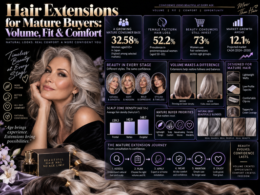 Hair Extensions for Mature Buyers: Volume, Fit & Comfort