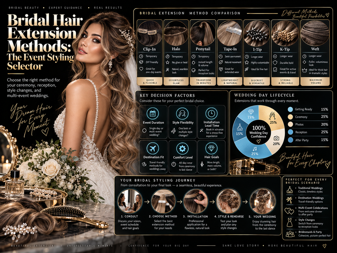 Bridal Hair Extension Methods: The Event Styling Selector