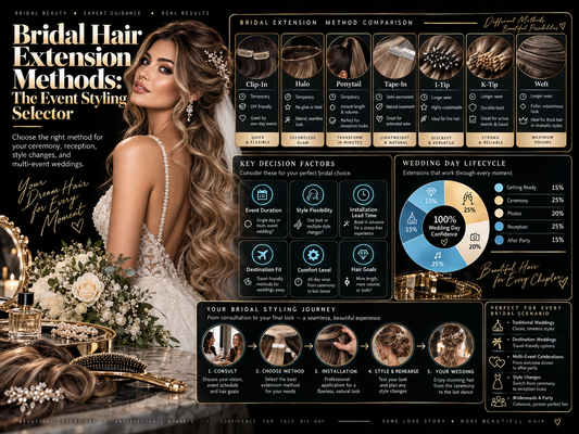 Bridal Hair Extension Methods: The Event Styling Selector