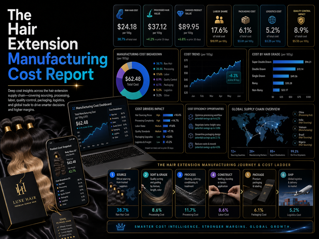 The Hair Extension Manufacturing Cost Report