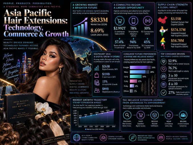 Asia Pacific Hair Extensions: Technology, Commerce &amp; Growth