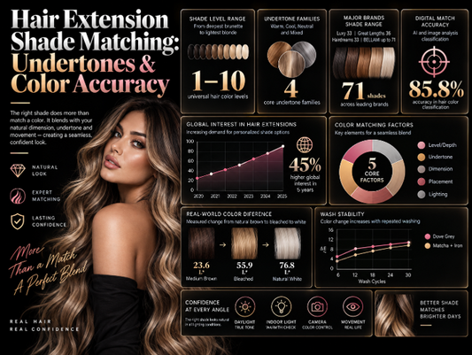 Hair Extension Shade Matching: Undertones & Color Accuracy