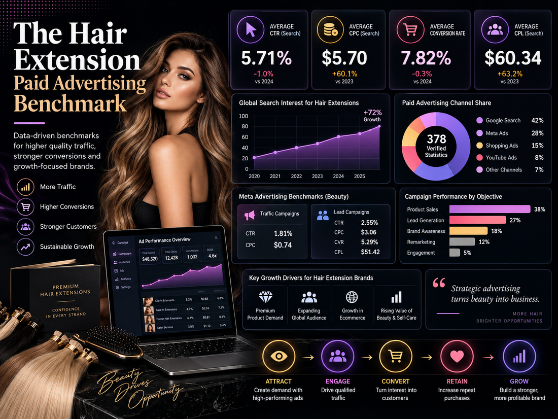The Hair Extension Paid Advertising Benchmark