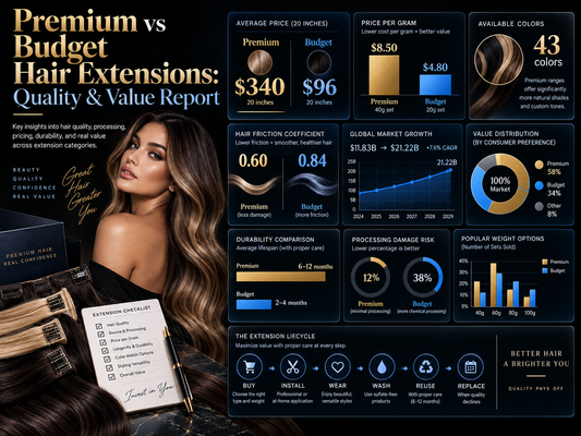 Premium vs Budget Hair Extensions: Quality & Value Report