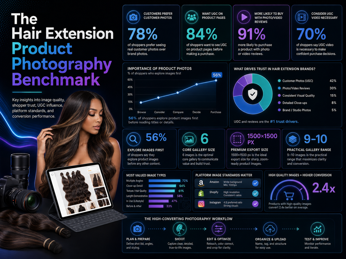 The Hair Extension Product Photography Benchmark