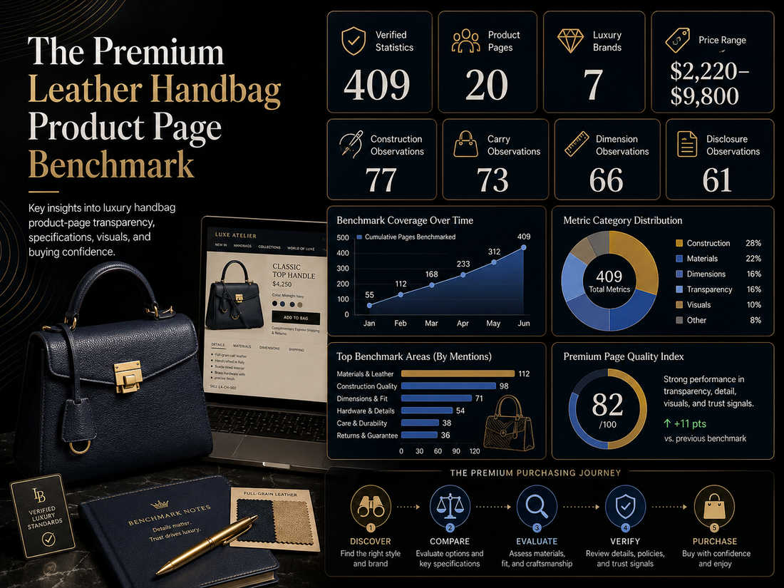 The Premium Leather Handbag Product Page Benchmark