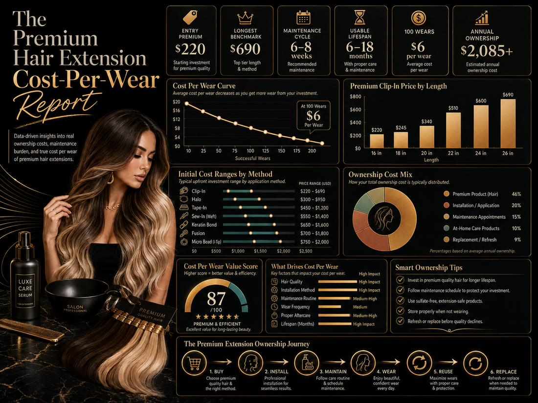 The Premium Hair Extension Cost-Per-Wear Report