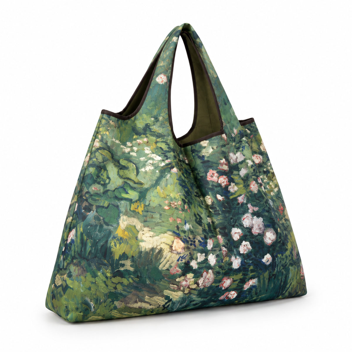 Impressionist Floral Garden Oversized Tote Bag