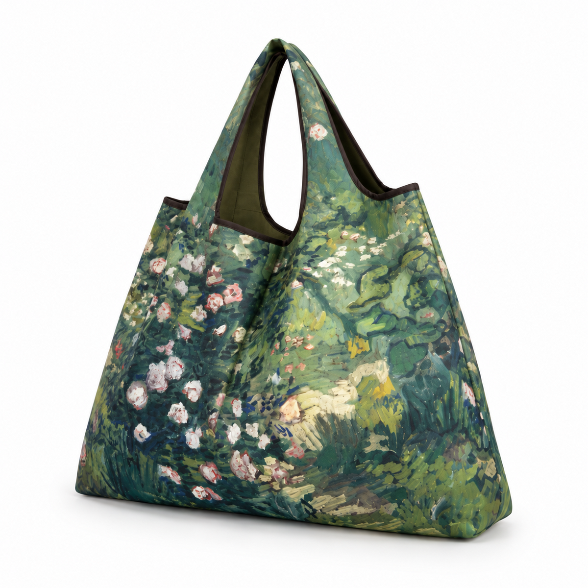 Impressionist Floral Garden Oversized Tote Bag