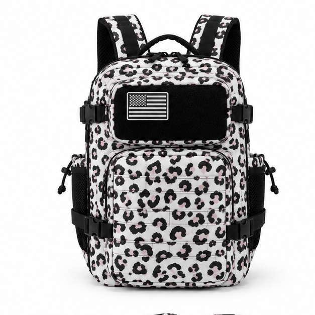 Leopard Print Tactical Backpack 25L Capacity