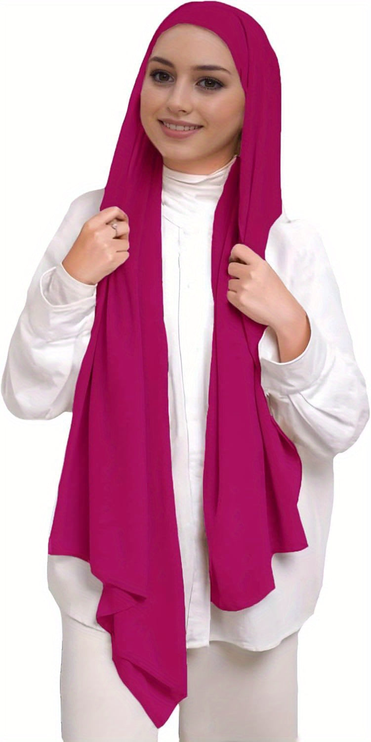 Instant Hijab Khimar Abaya - Elegant Islamic Prayer Veil with Tie Back Undercap, Lightweight Chiffon Fabric for Women, Quick Setup Modest Clothing for Travel, Work, Everyday