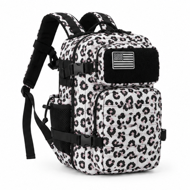 Leopard Print Tactical Backpack 25L Capacity