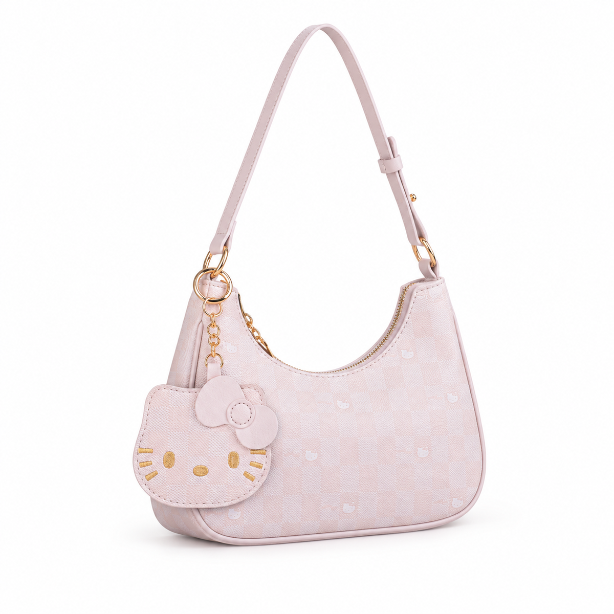 Blush Pink Vegan Leather Shoulder Bag