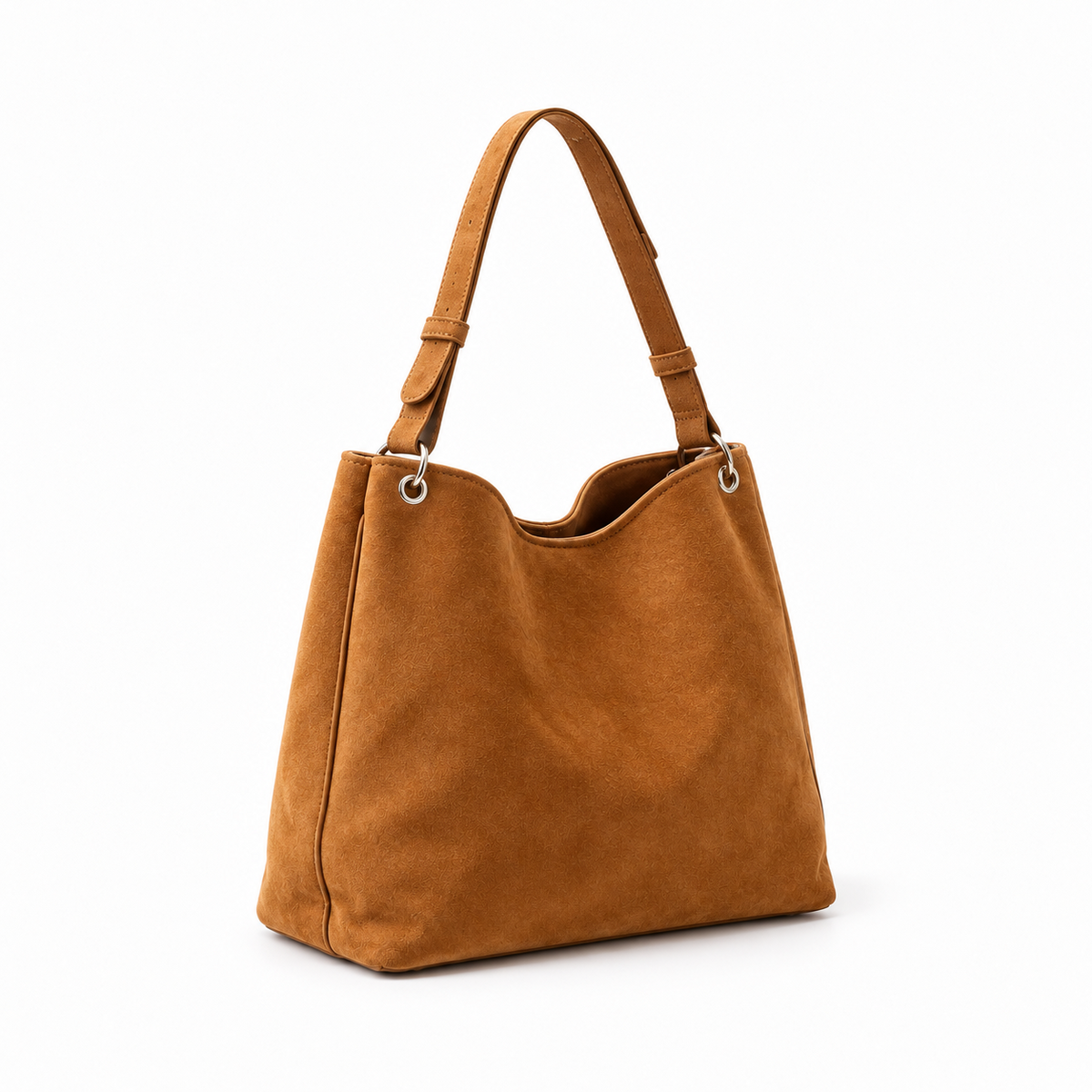Vintage Suede Shoulder Tote Handbag Bag