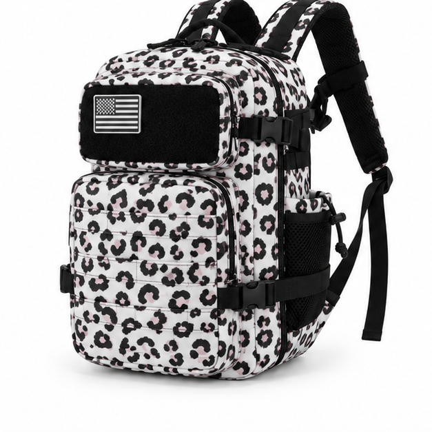 Leopard Print Tactical Backpack 25L Capacity