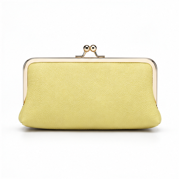 Pastel Yellow Kiss-Lock Clutch Purse
