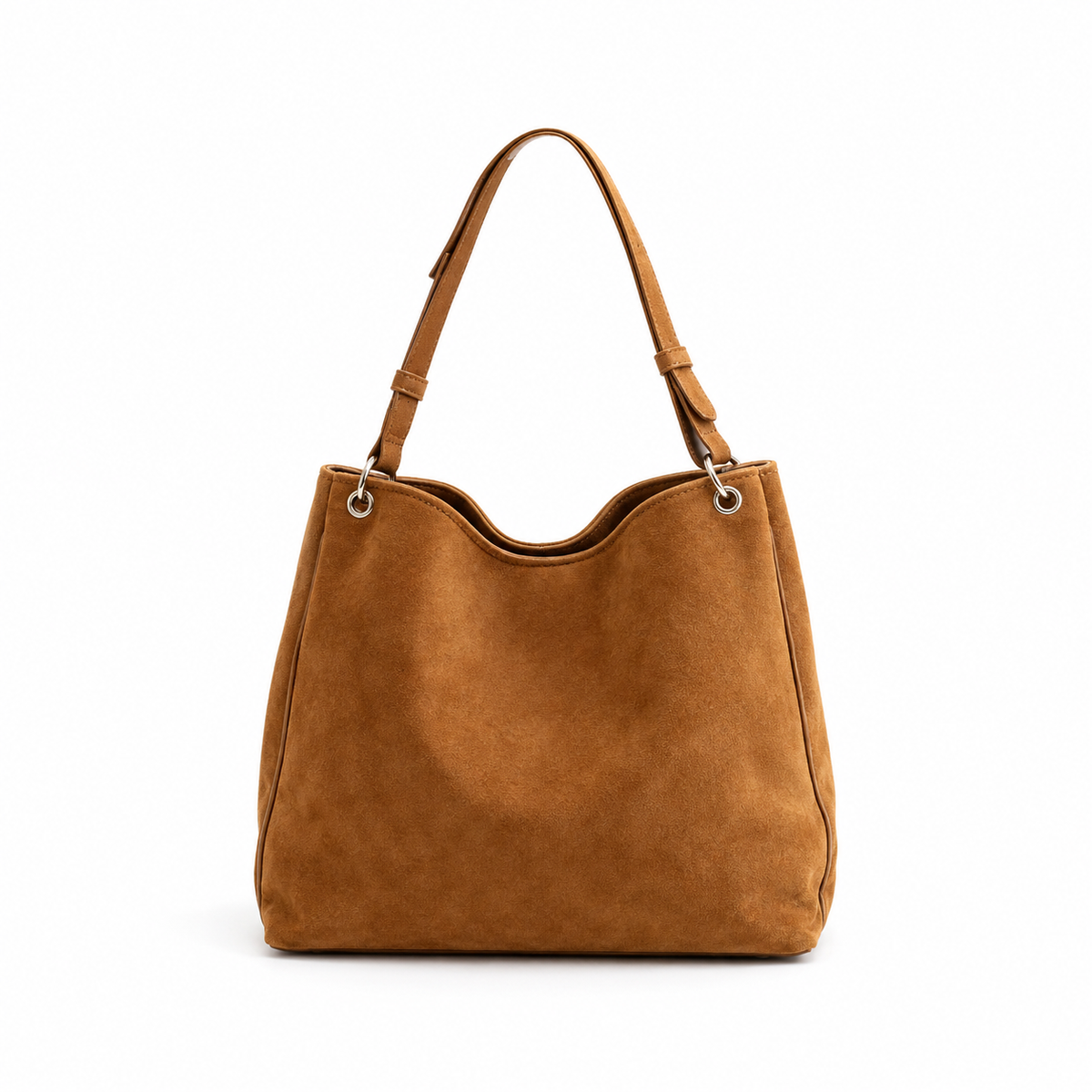 Vintage Suede Shoulder Tote Handbag Bag