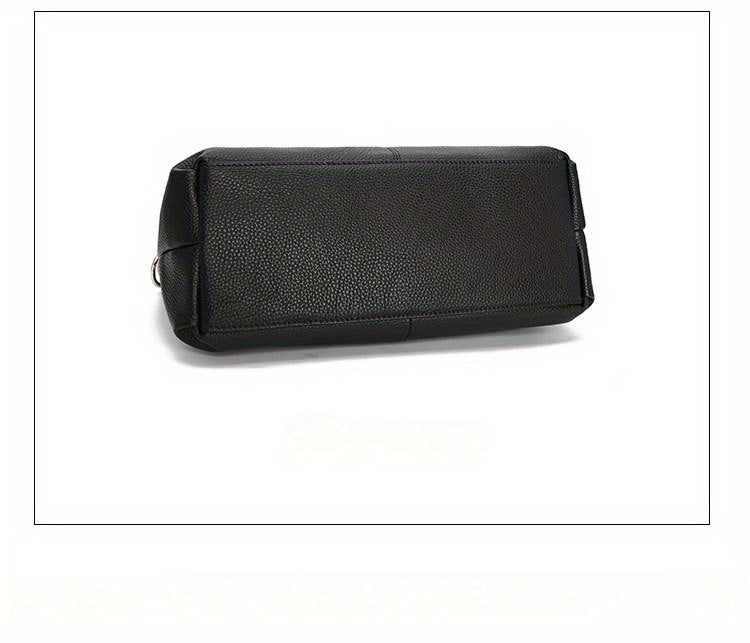 Genuine Leather Women’s Handbag - Soft Cowhide Crossbody & Shoulder Bag with Zipper Closure