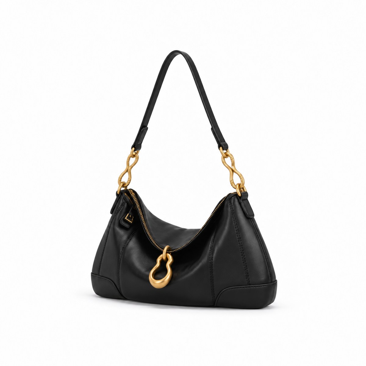 Elegant Black Hobo Shoulder Bag