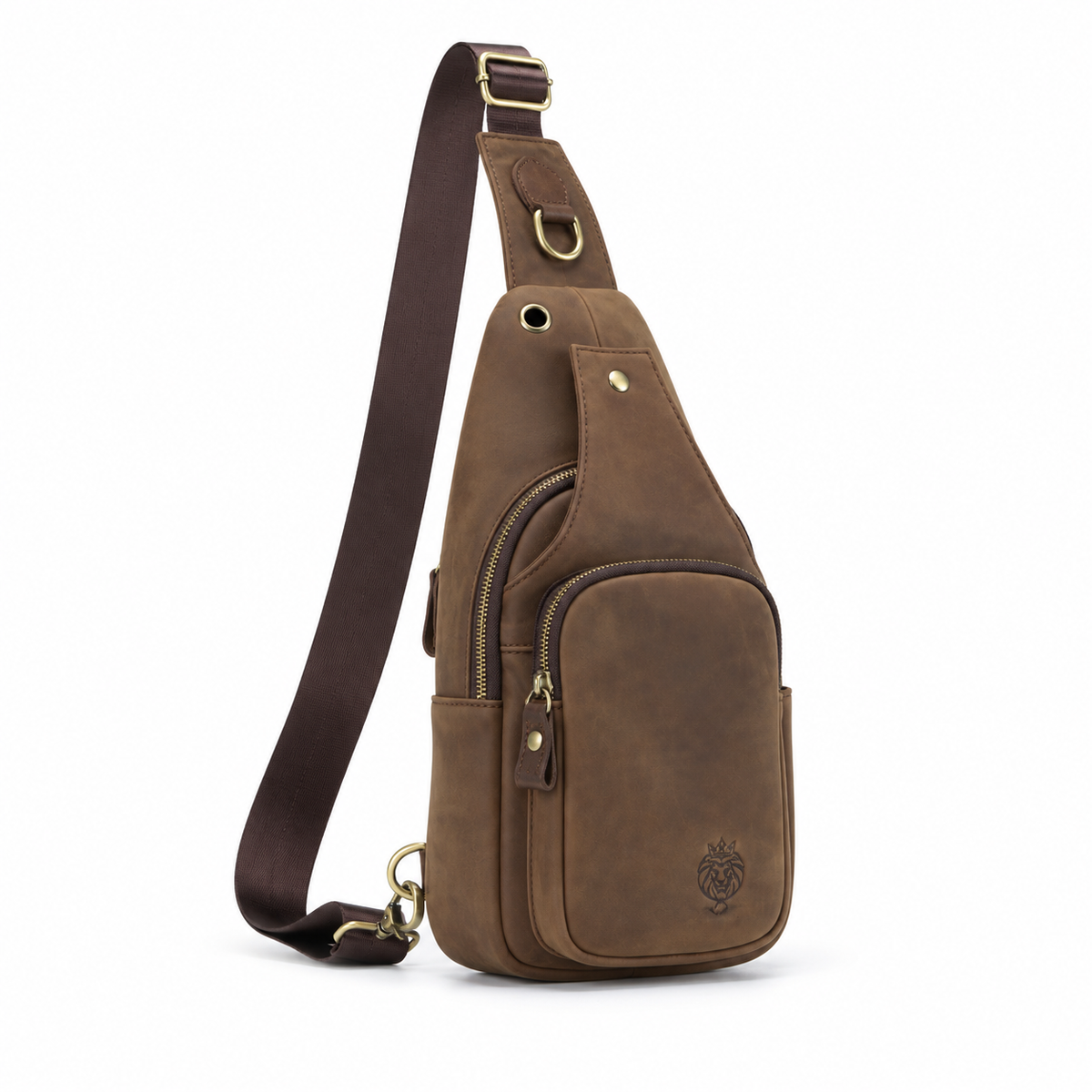 Vintage Coffee Adjustable Crossbody Sling Bag