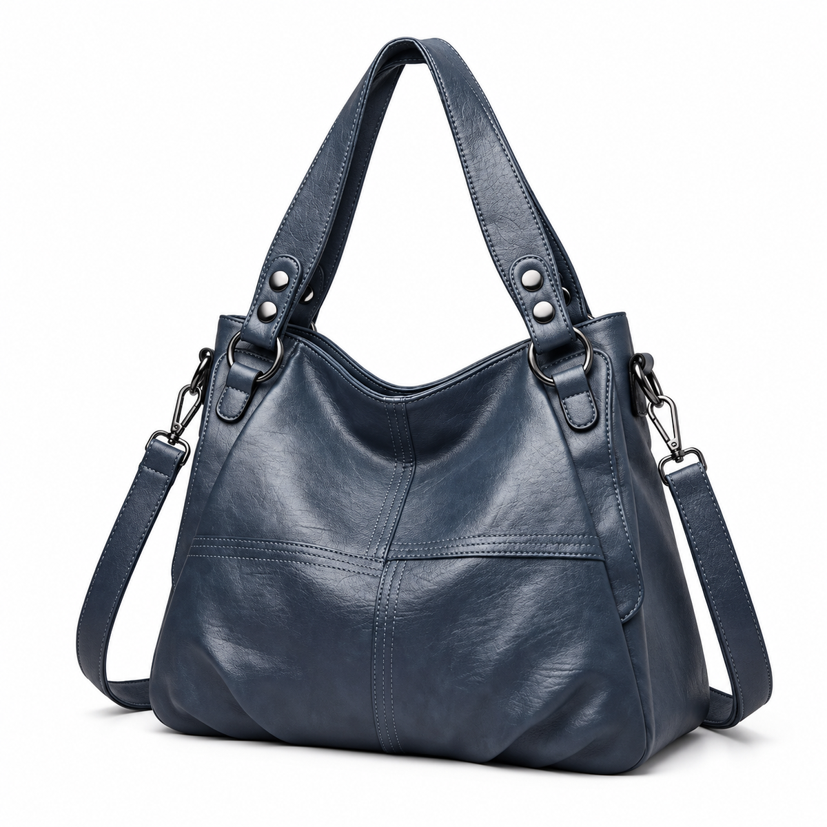 Sky Blue Hobo Bag With Strap