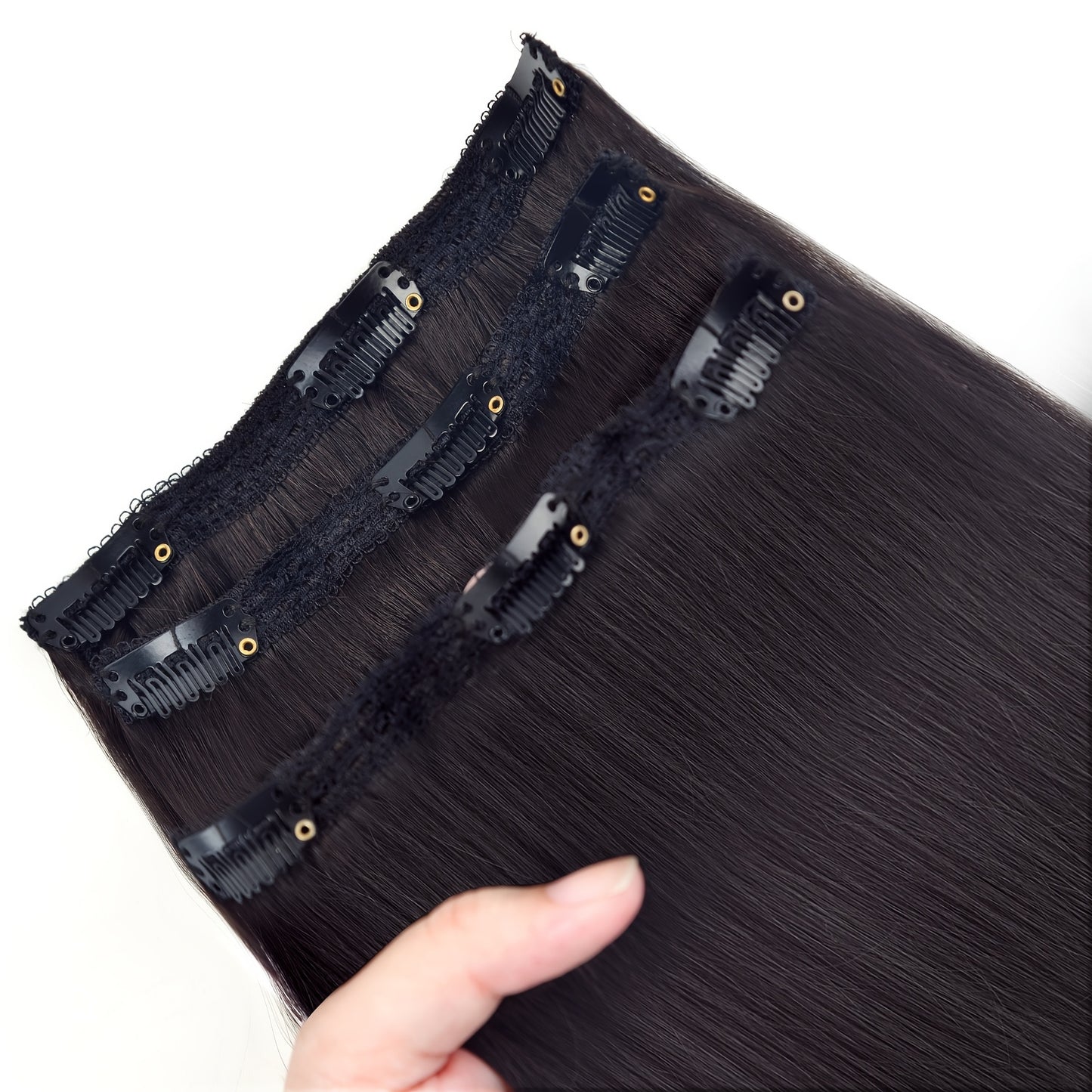12-16 Inch Real Hair Clip In Hair Extensions Real Hair Clips Invisible Hair Extensions 3pcs/Pack, Real Hair Wigs, Hair Extensions For Women